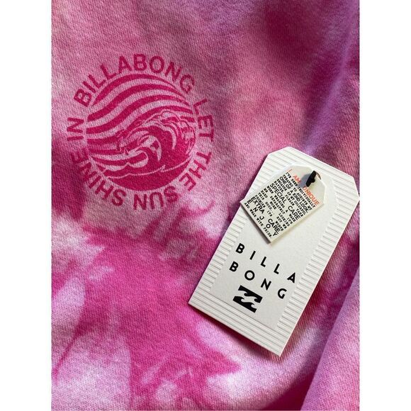BILLABONG JUNIOR MEDIUM, “Let The Sunshine In” Long Sleeve Pink Tie Dye Sweatshi - Picture 4 of 8